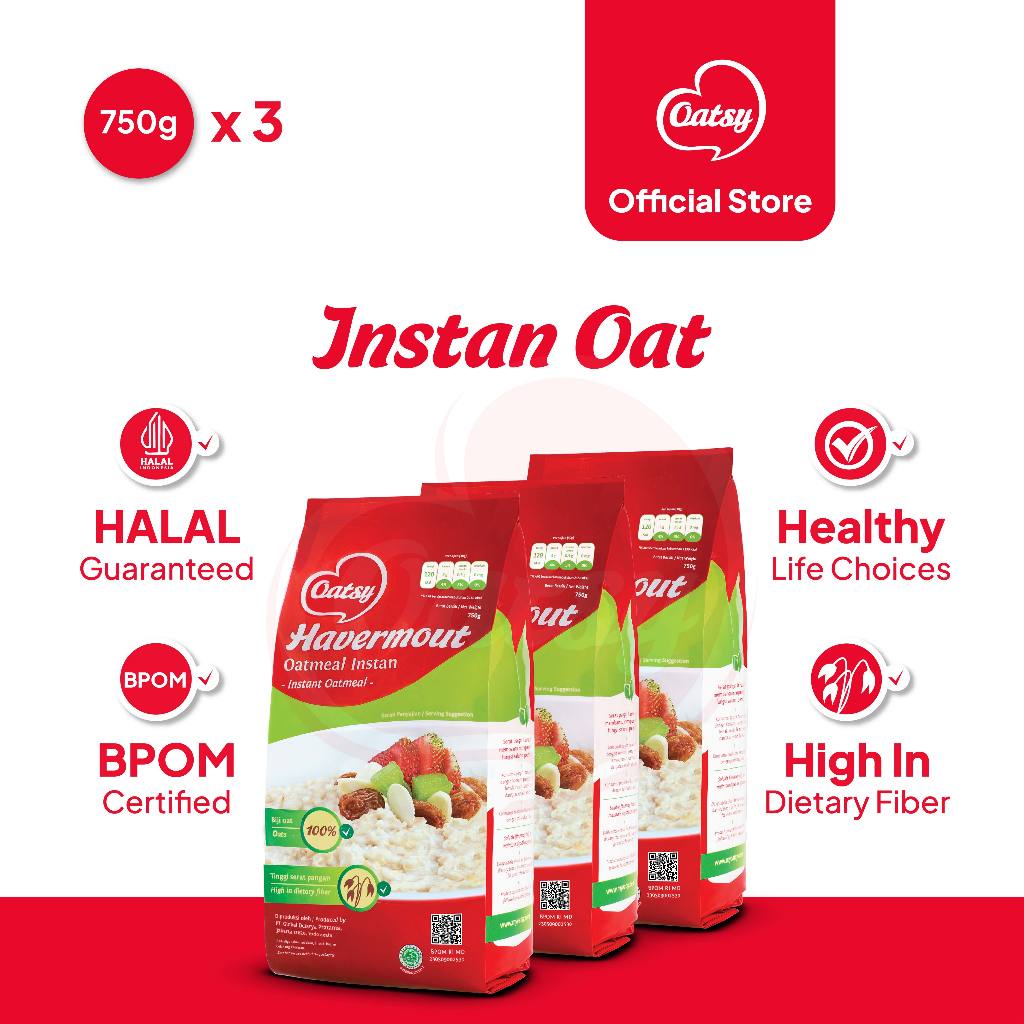 

OATSY Instant Oatmeal 750g (Triple Pack)