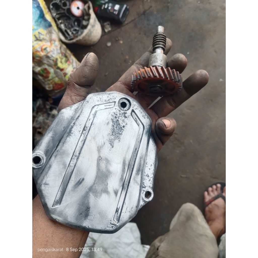 gigi as pompa oli rxs yt115 dan tutup pompa oli rxking original bekas