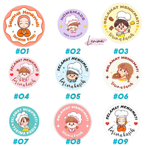 

Sticker Selamat Menikmati Bulat 1 Roll isi 500 Pcs Cocok untuk Kemasan Kue Snack Minuman dan Hadiah