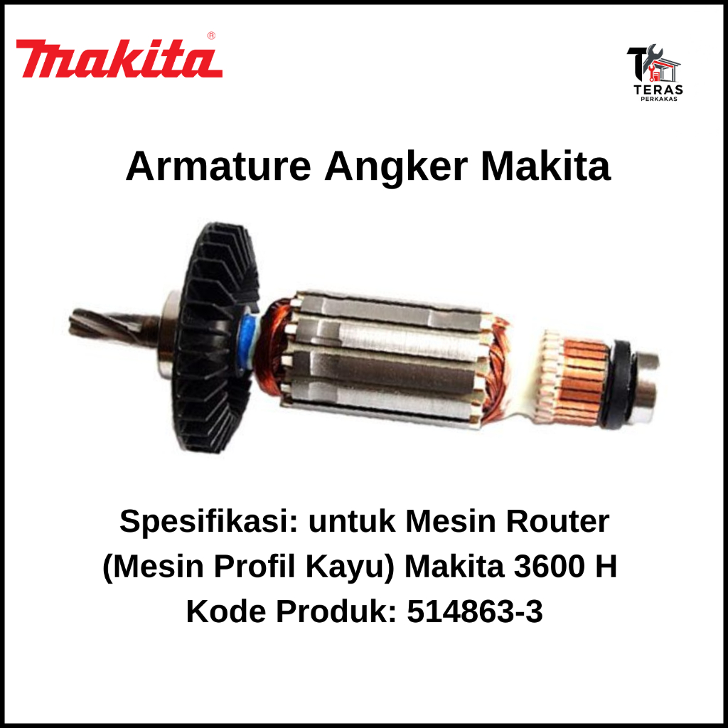 MAKITA Armature Angker untuk Mesin Router / Mesin Profil Kayu Makita 3600 H
