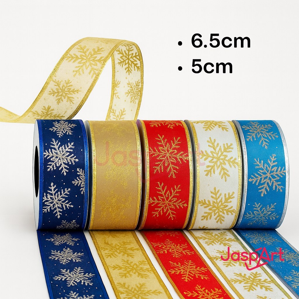 

PITA GLITTER NATAL PINGGIR KAWAT PITA PARCEL PITA CHRISTMAS PITA HIASAN CANTIK LEBAR 5CM PITA NATAL