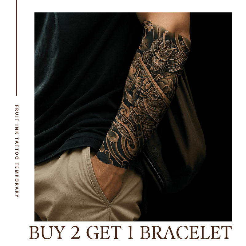 BIG SIZE HALF ARM FRUIT INK TATTOO TEMPORARY TATO TEMPORER SEMI PERMANEN BESAR UKURAN 17x24 CM TAHAN