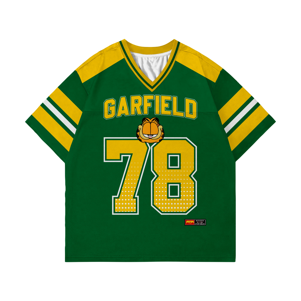 JERSEY GARFIELD BOXY GREEN PRINTING FREE NICKNAME
