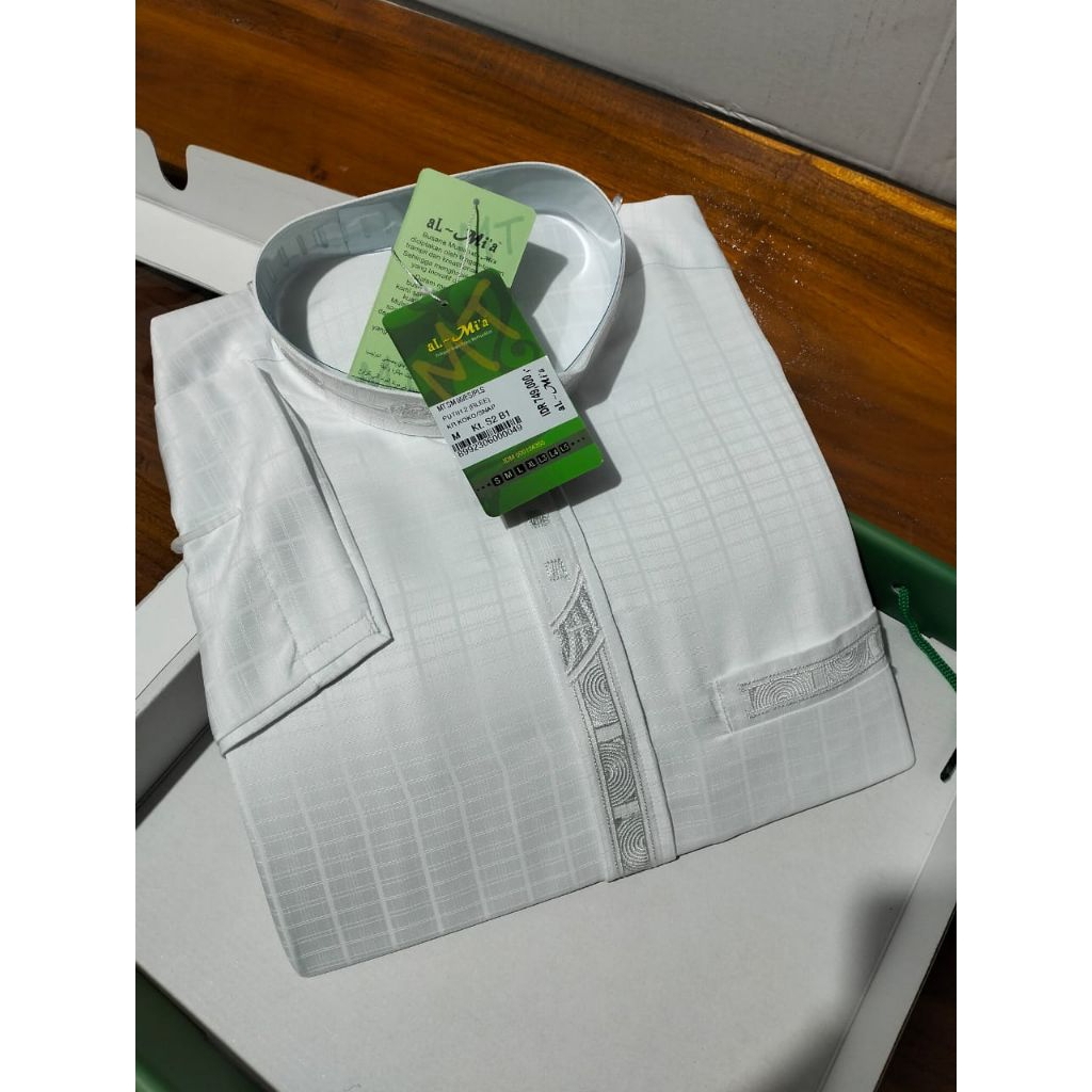 Baju Koko Al Mia MT Putih Lengan Polos – Busana Muslim Elegan & Nyaman
