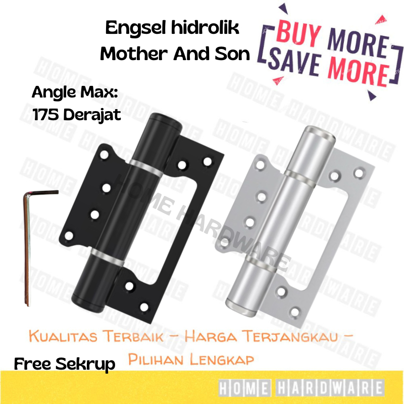 Engsel Hidrolik Mother & Son 1 PCS / Pintu Engsel Hydraulic / Engsel Penutup Pintu Otomatis