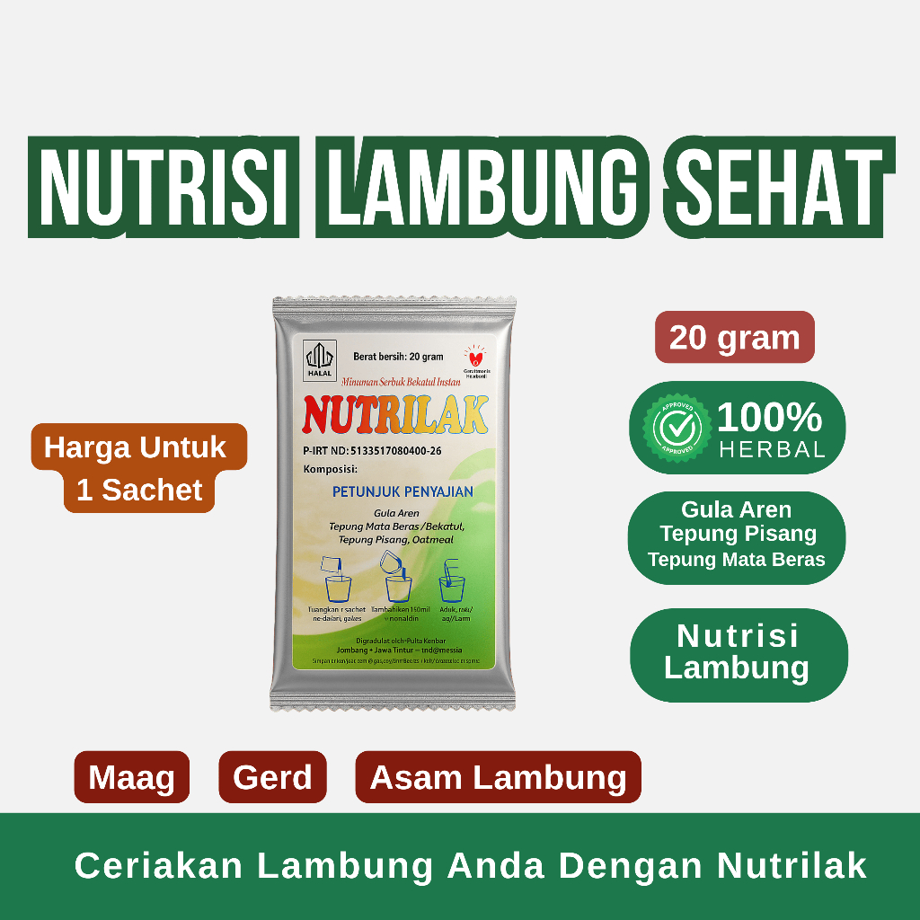 

Nutrilak Minuman Sereal Nutrisi Lambung Maag Gerd Asam Lambung
