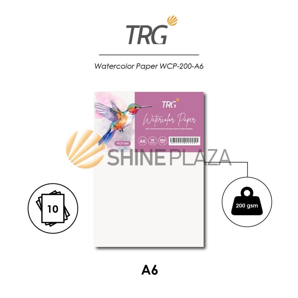 

TRG Watercolor Paper WCP-200 A6 200gsm - Kertas Cat Air Watercolour Water Color Art Painting 200 gr gram gsm TRG
