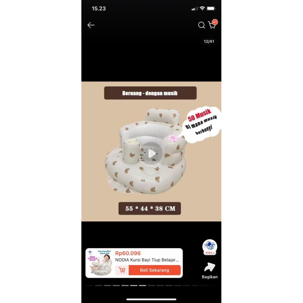 Kursi Bayi Tiup Belajar Duduk Kursi Sofa Tiup Dengan Musik Bayi Kursi Makan Bayi