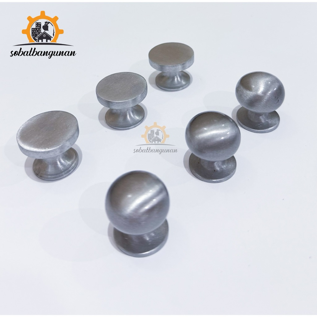 Handle Laci Lemari Aluminium Tebal FREE Sekrup / Handle Bulat aluminium tebal