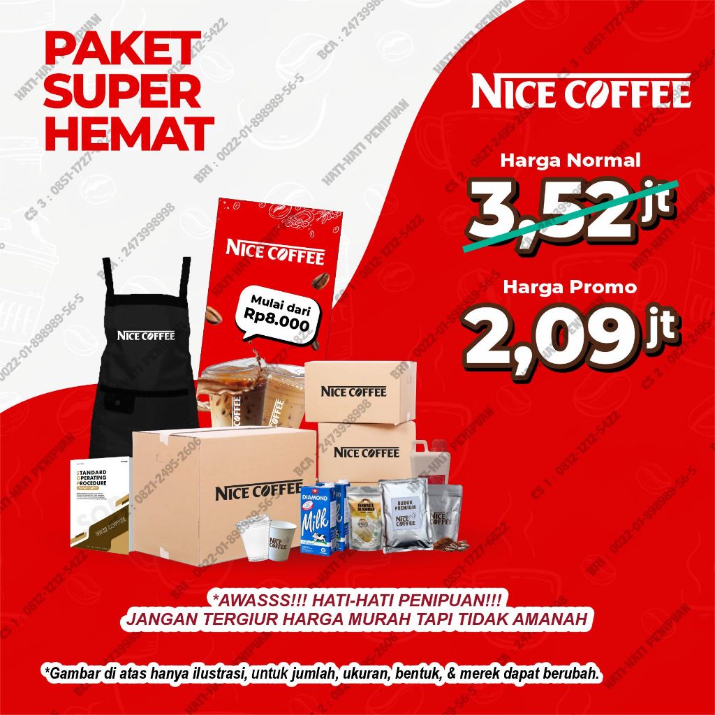 

Paket Usaha Kopi Kekinian Siap Jualan - Super Hemat