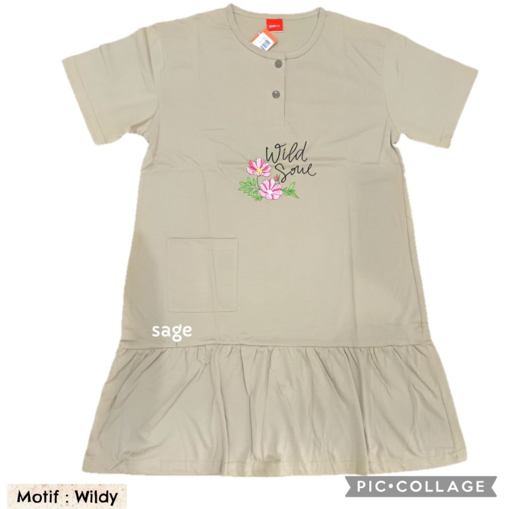 ASLI Daster Amro dan Theda Lengan grosir Dewasa All Size Midi Katun Kaos Label merah tr murah remaja