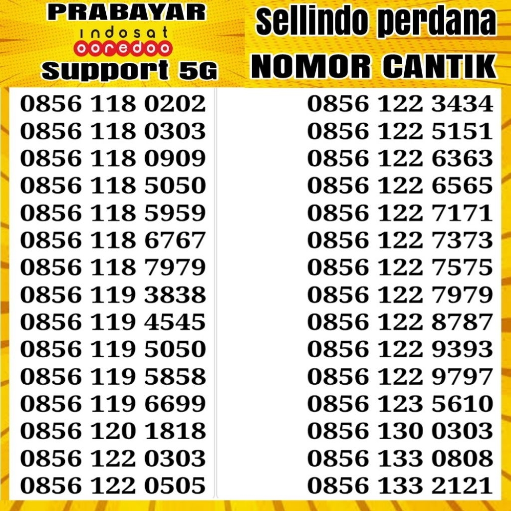 nomor cantik Indosat im3 cantik kartu perdana