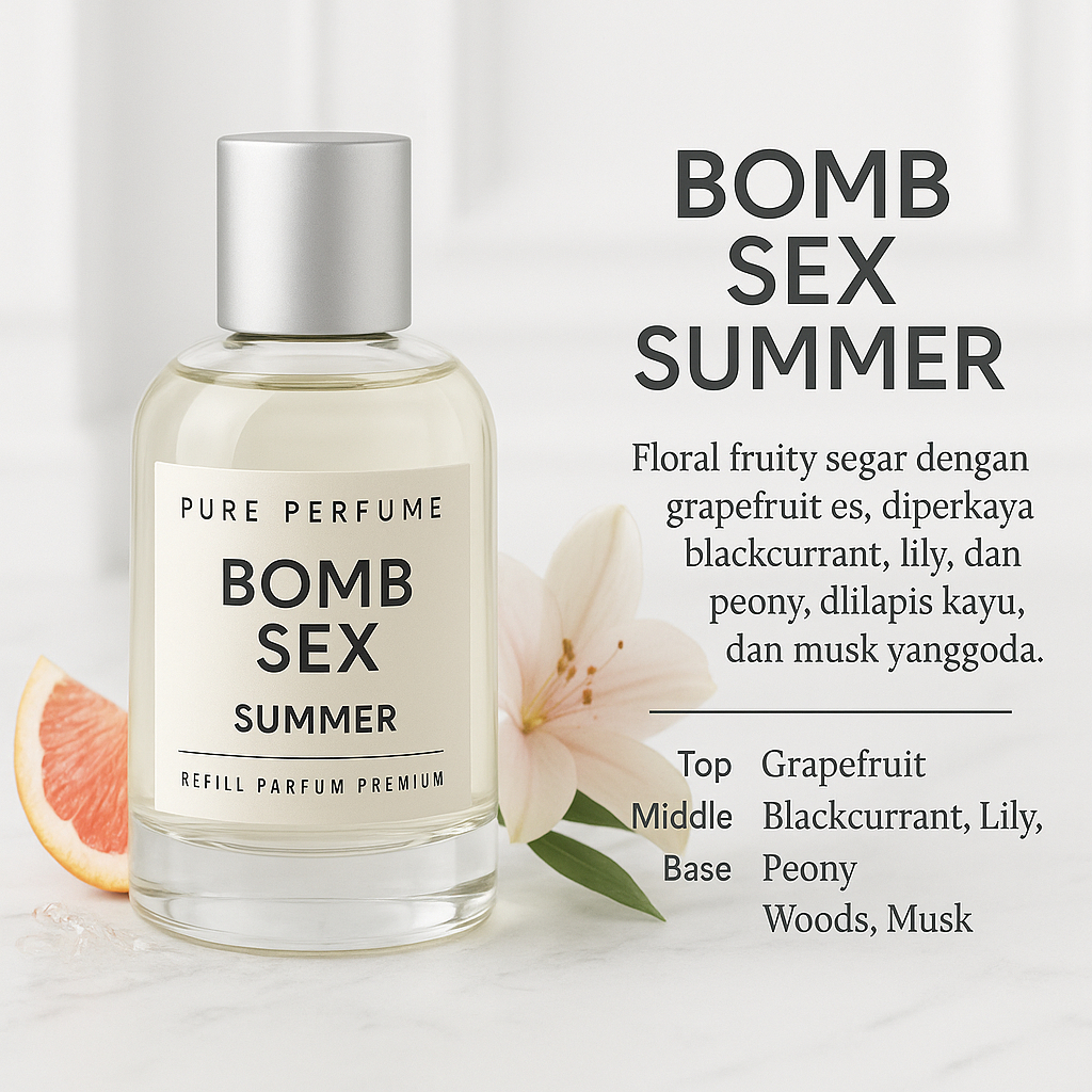 BOMB SEX SUMMER BY PURE PERFUME | REFILL PARFUM PREMIUM WANITA TAHAN LAMA
