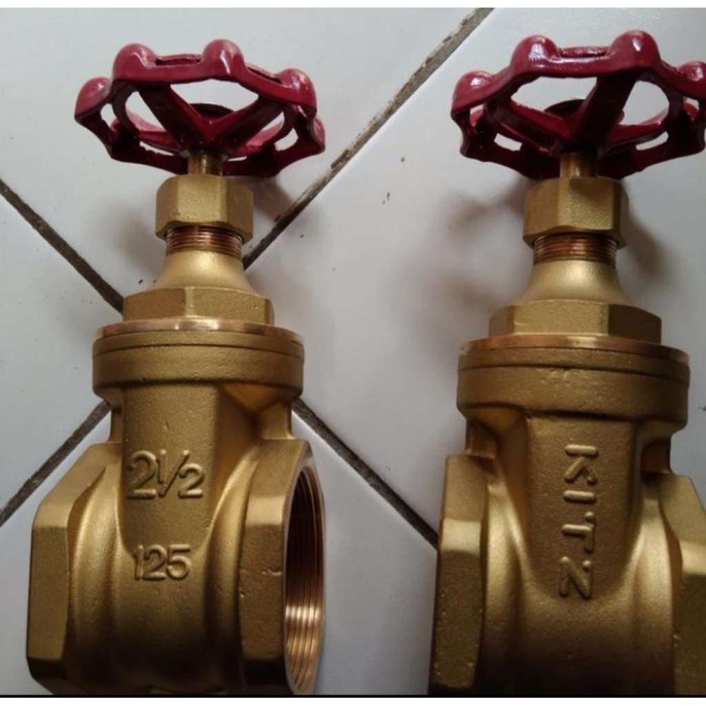 Gate Valve 2 1/2" inch KITZ Drat Kuningan