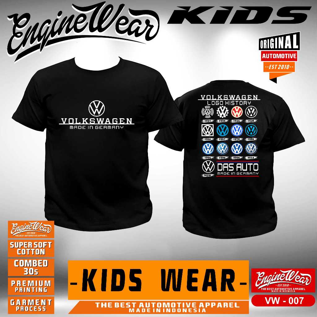 kaos anak VW safari anak tshirt volks wagen type 182 baju vw camat mobil otomotif lg