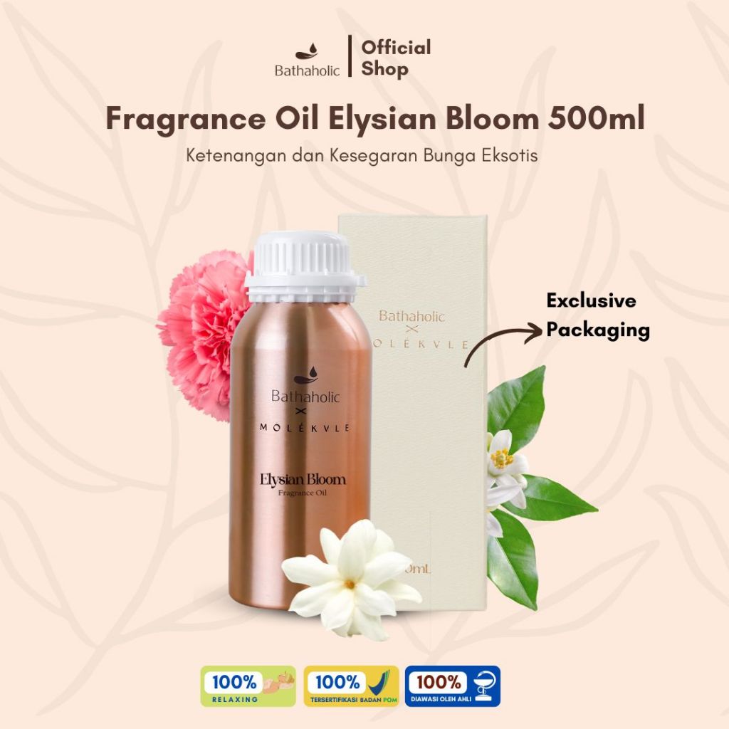 Bathaholic Elysian Bloom X Molekvle 500 mL Aromatherapy Pengharum Ruangan Eksklusif