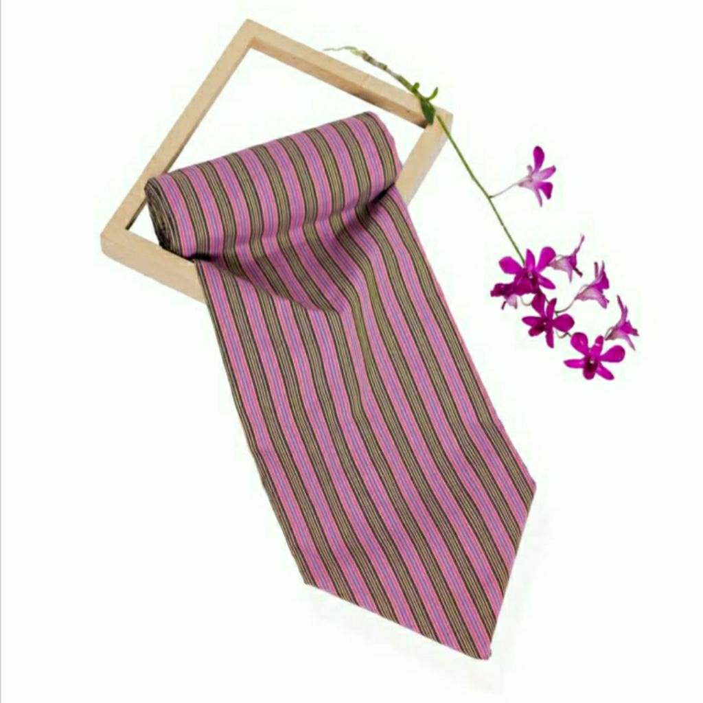 Kain Lurik Pink Ungu Klasik / Batik Lurik Pink