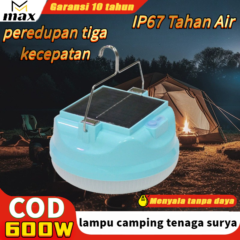 lampu camping tenaga surya Portabel lampu tenaga surya outdoor IP67 Tahan Air lampu led tenaga surya
