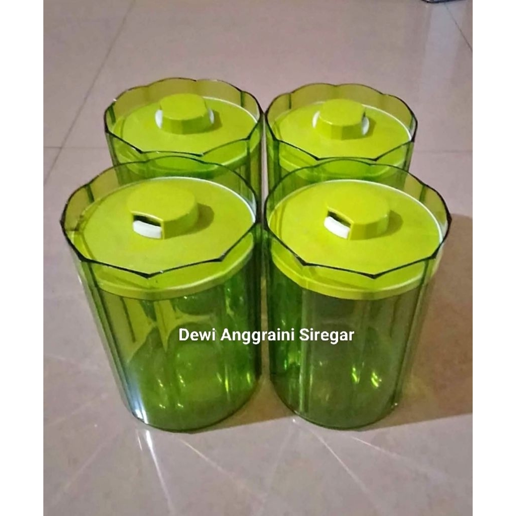 TUPPERWARE Second Toples Kristal Advance Counterpart hijau 1,25 liter