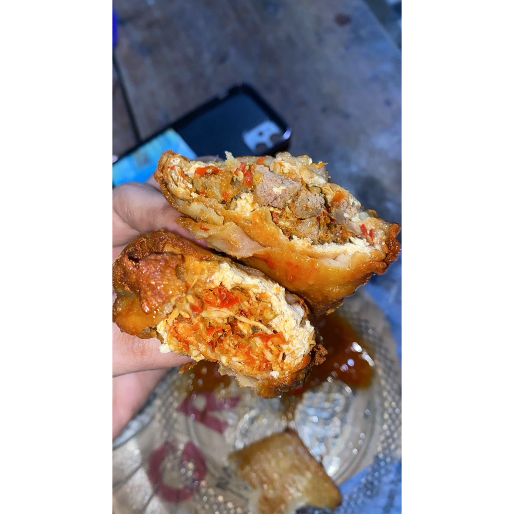 

tahu pedas ayam suwir