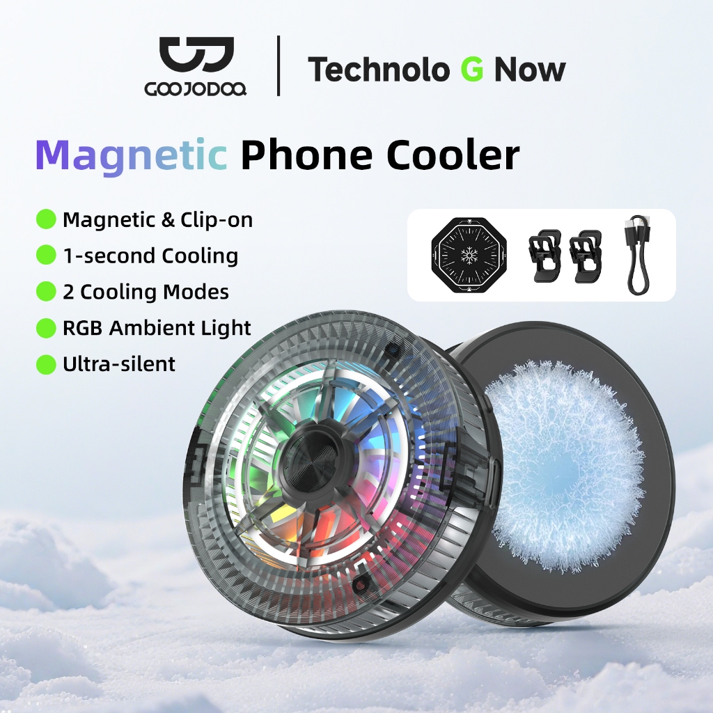 Goojodoq Wireless Cooling Pad hp Gamepad Gaming Tripledi Mobile Radiator Cooler Pendingin Handphone 