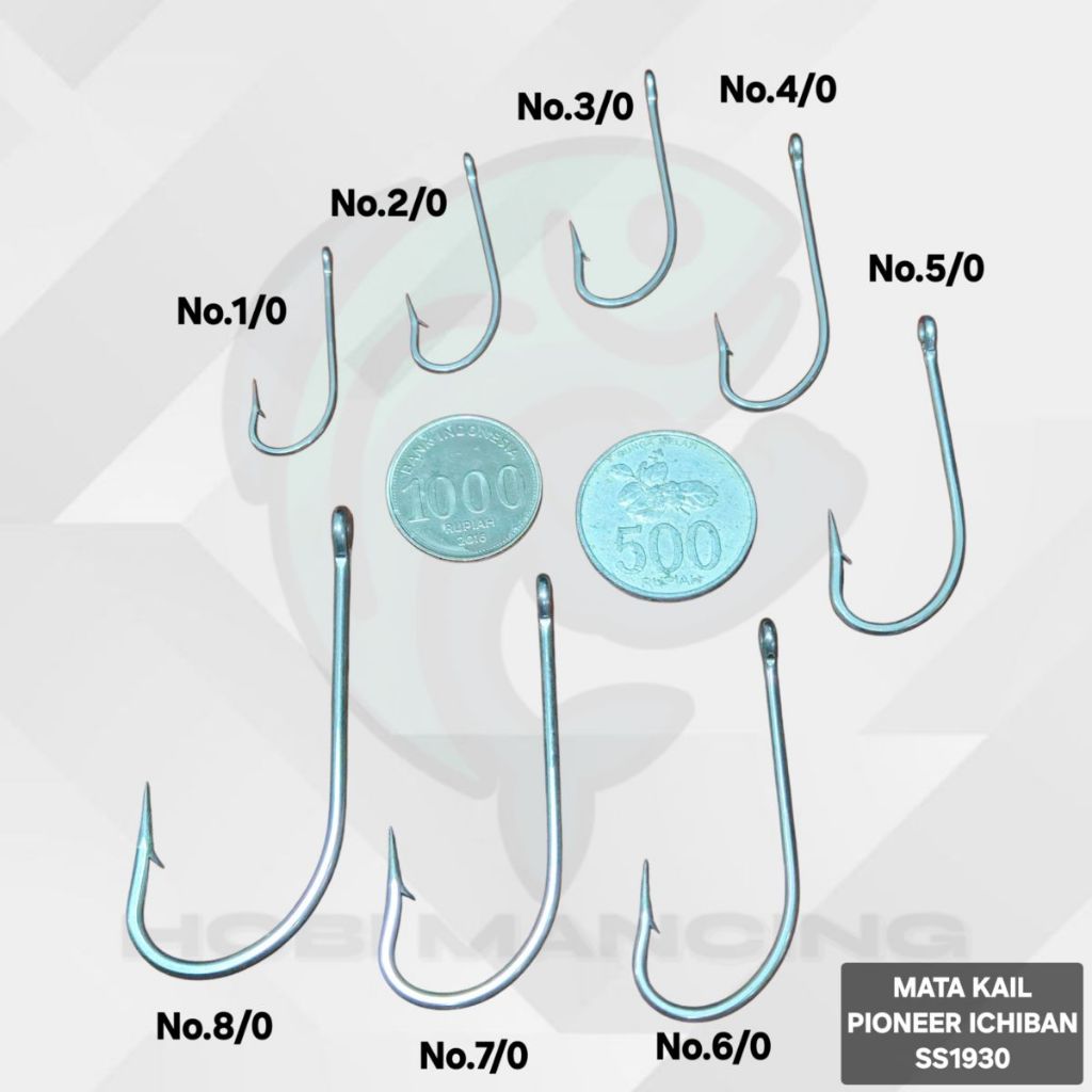 Mata Kail Pioneer Ichiban SS 1930 / Hook Pancing Pioner Tajam Tebal dan Kuat Ring Carbon SS1930