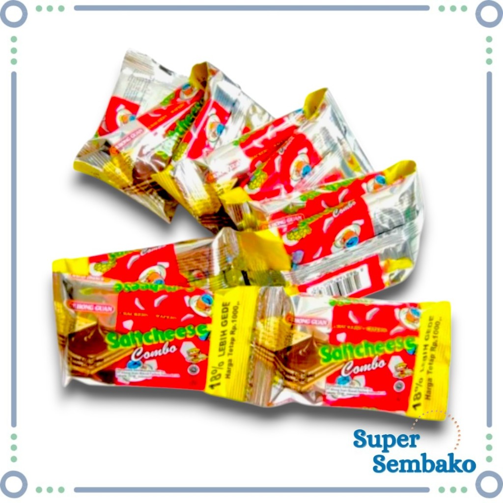 

SNACK WAFER BISKUIT KONG GUAN SALTCHEESE 20g COMBO 18% LEBIH BESAR RENCENG ISI 10 BUNGKUS