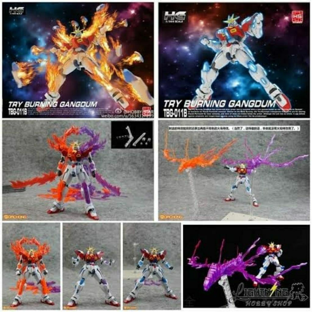 Hobby Star HG 1/144 Try Burning Gundam +bonus effect
