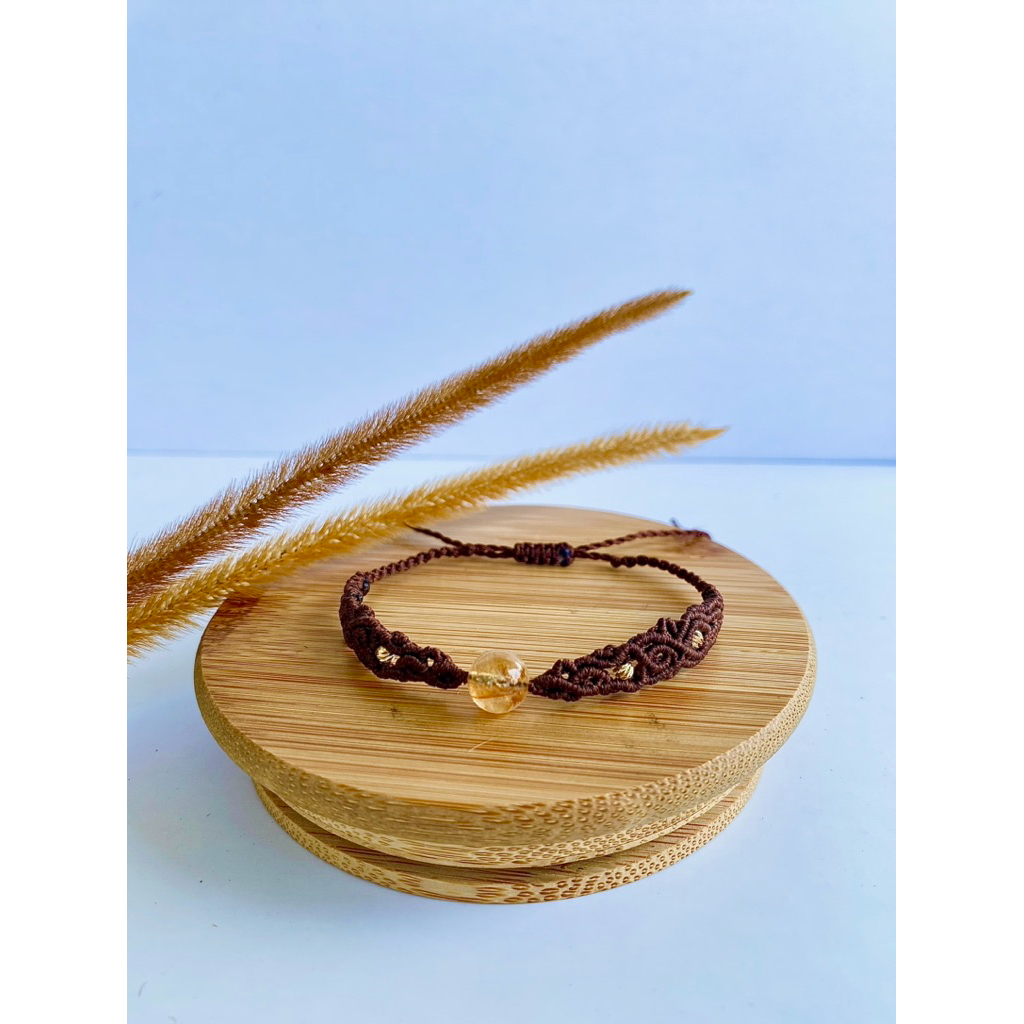 Natural Stone Bracelet - Citrine - Handmade