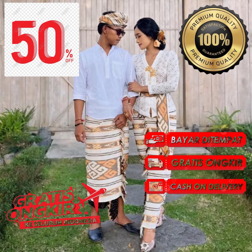 Couple Set Kebaya & Kamen Adat Bali Modern – Baju Pasangan Kondangan, Pura & Acara Resmi