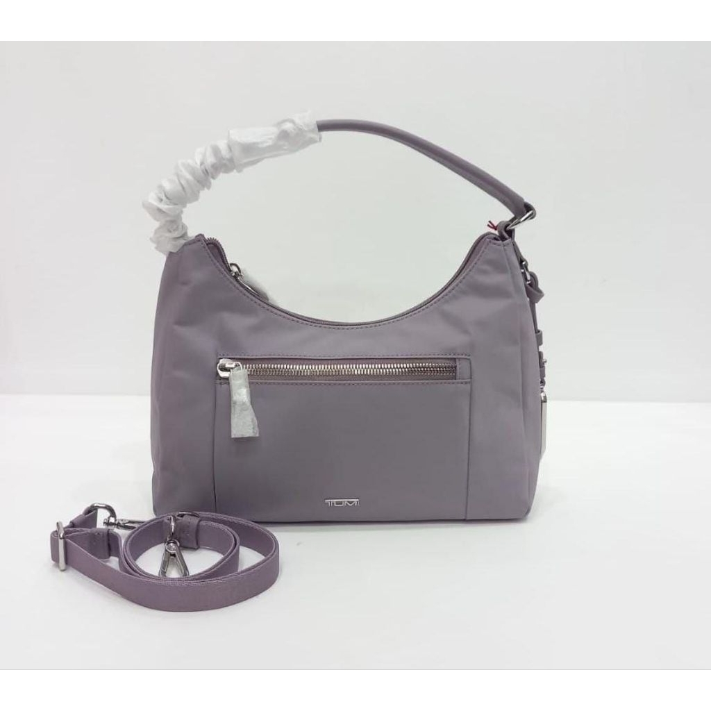 NEW TUMI VOYAGEUR ADELAIDE Hobo crossbody nylonlight lilac