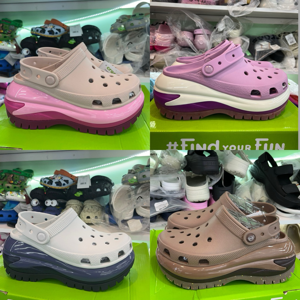 Crocs Classic Mega Crush Clog / Sandal Wanita Crocs Mega Crush Clog