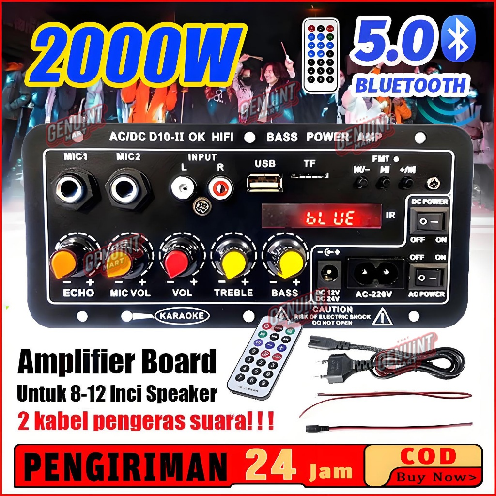 [Kirim Sekarang]1000W Amplifier board Tampilan digital Power amplifier board Untuk 8-12 Inci Speaker