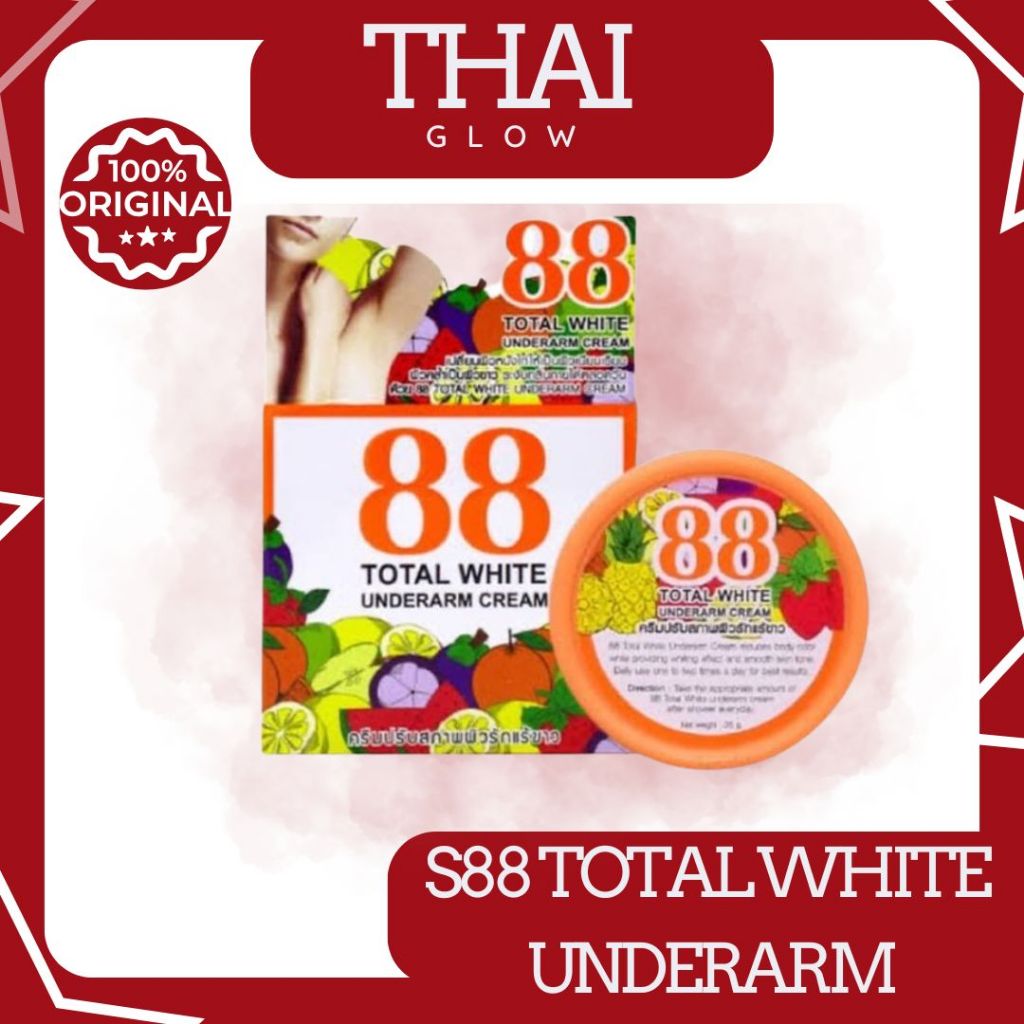 S88 TOTAL WHITE UNDERARM CREAM 35gr / CREAM KETIAK THAILAND / S88 UNDERARM| S88 TOTAL WHITE UNDERARM