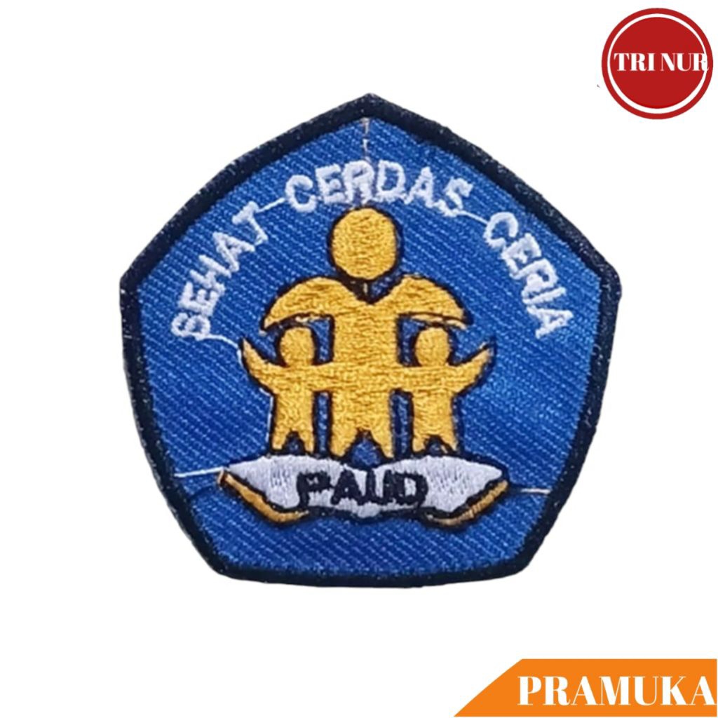 Badge PAUD Bordir / Logo Sekolah PAUD Bordir / Bed Paud Bordir / Logo Paud Sekolah Bordir / Logo Bor