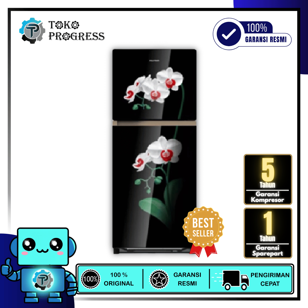 KULKAS 2 PINTU POLYTRON PRW23MO / PRW-23MO DEODIRIZER NO FROST 220L