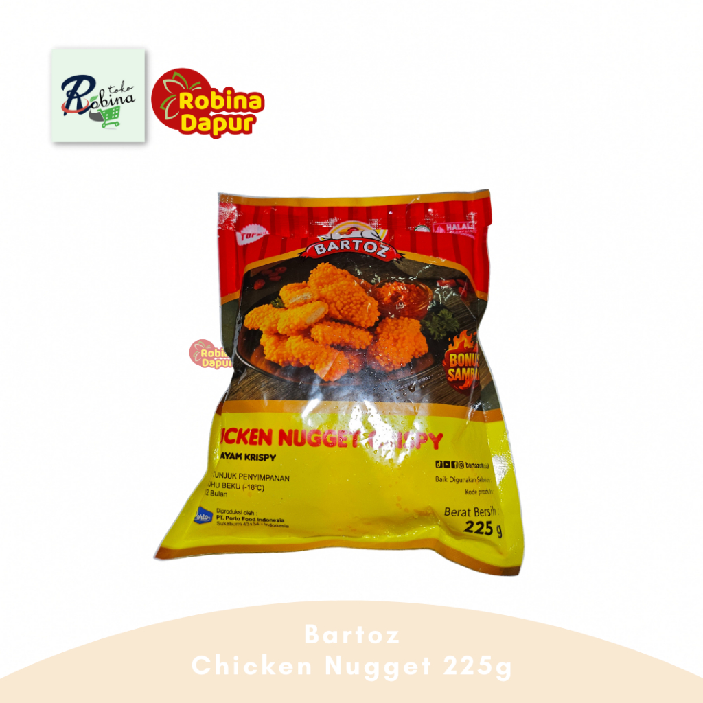 

Bartoz Chicken Nugget Crispy 225gr - Ayam Krispy