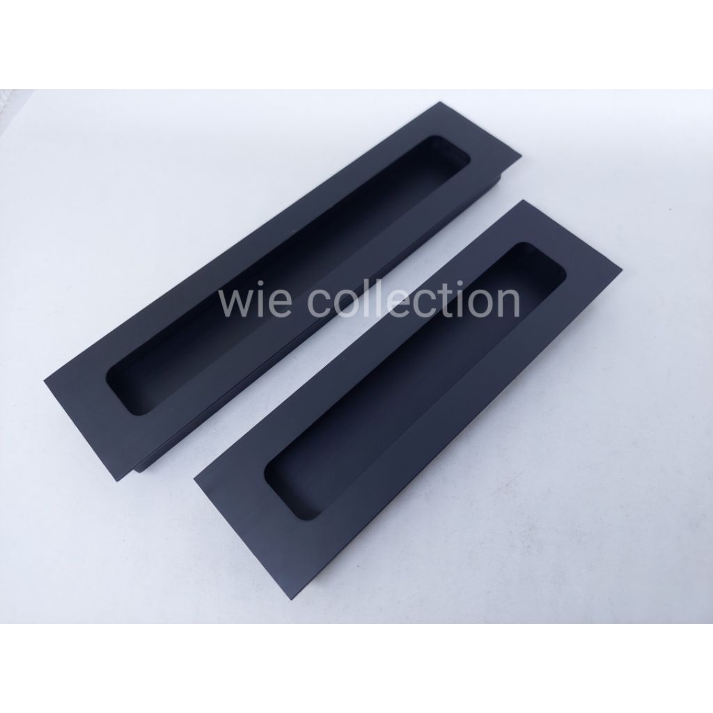 HANDLE TANAM PETAK HITAM 160MM / TARIKAN TANAM PETAK LEMARI WARNA HITAM 16CM
