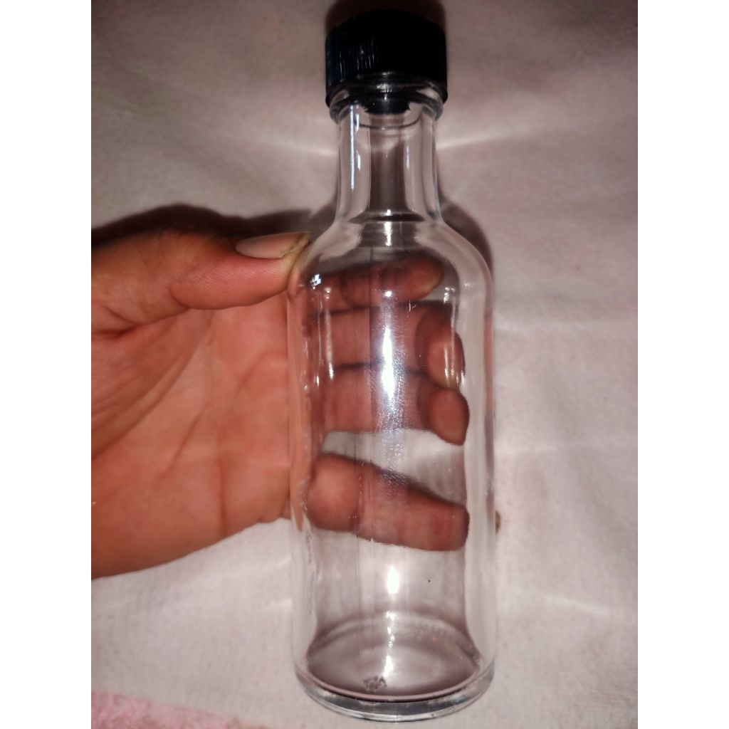 BOTOL KACA BULAT 12Pcs UNIK CANTIK 150ML COCOK UNTUK MADU,JUS, MINYAK URUT HERBAL PLUS PENUTUP