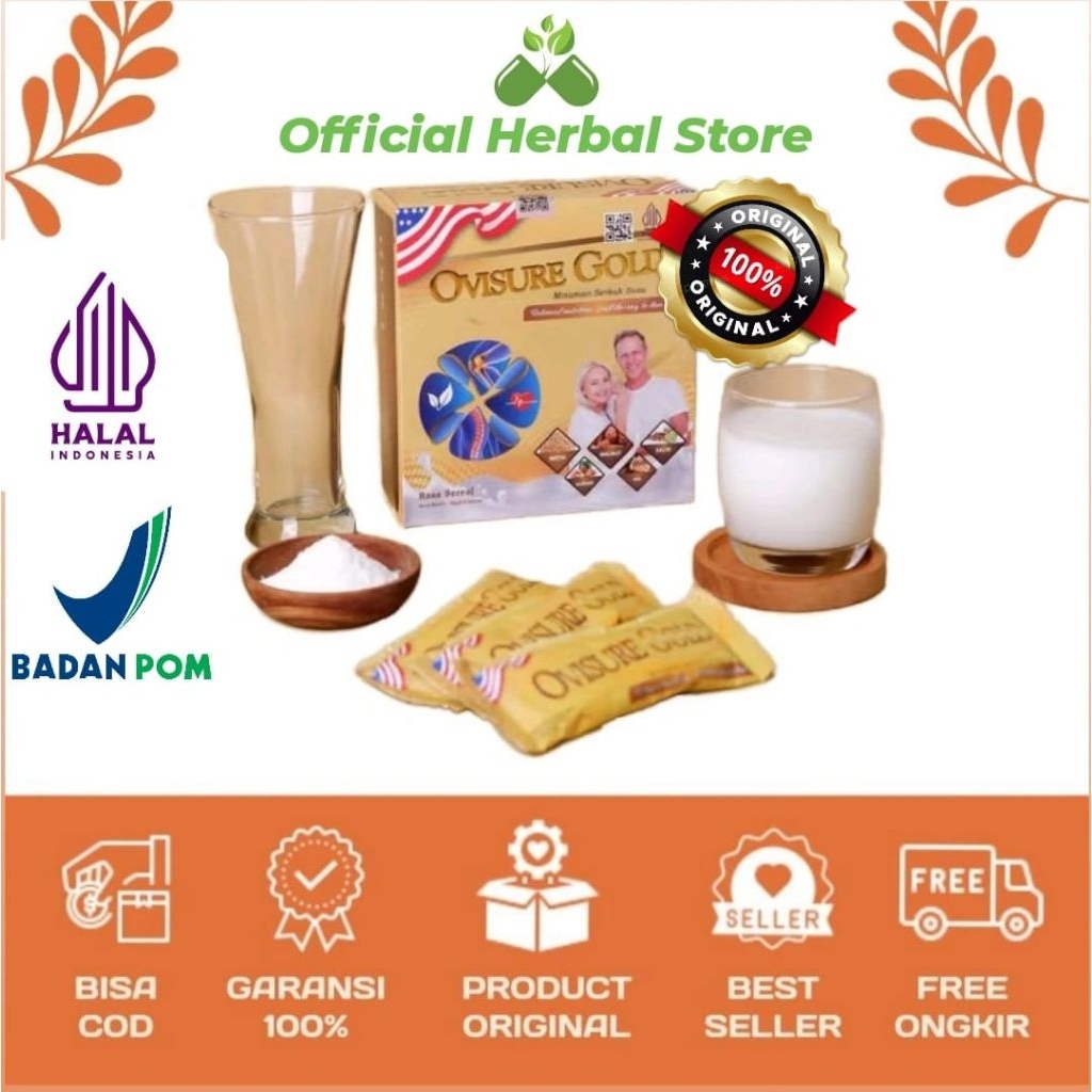 

OVISURE GOLD SUSU BPOM, MEMBANTU MEMULIHKAN KERUSAKAN TULANG, SUSU USA 1PCS