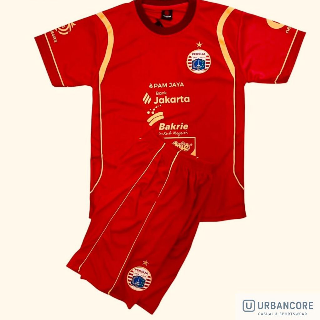 Baju Bola PERSIJA Jakarta / Set Jersey Dryfit Bola Anak PERSIJA 1-13th