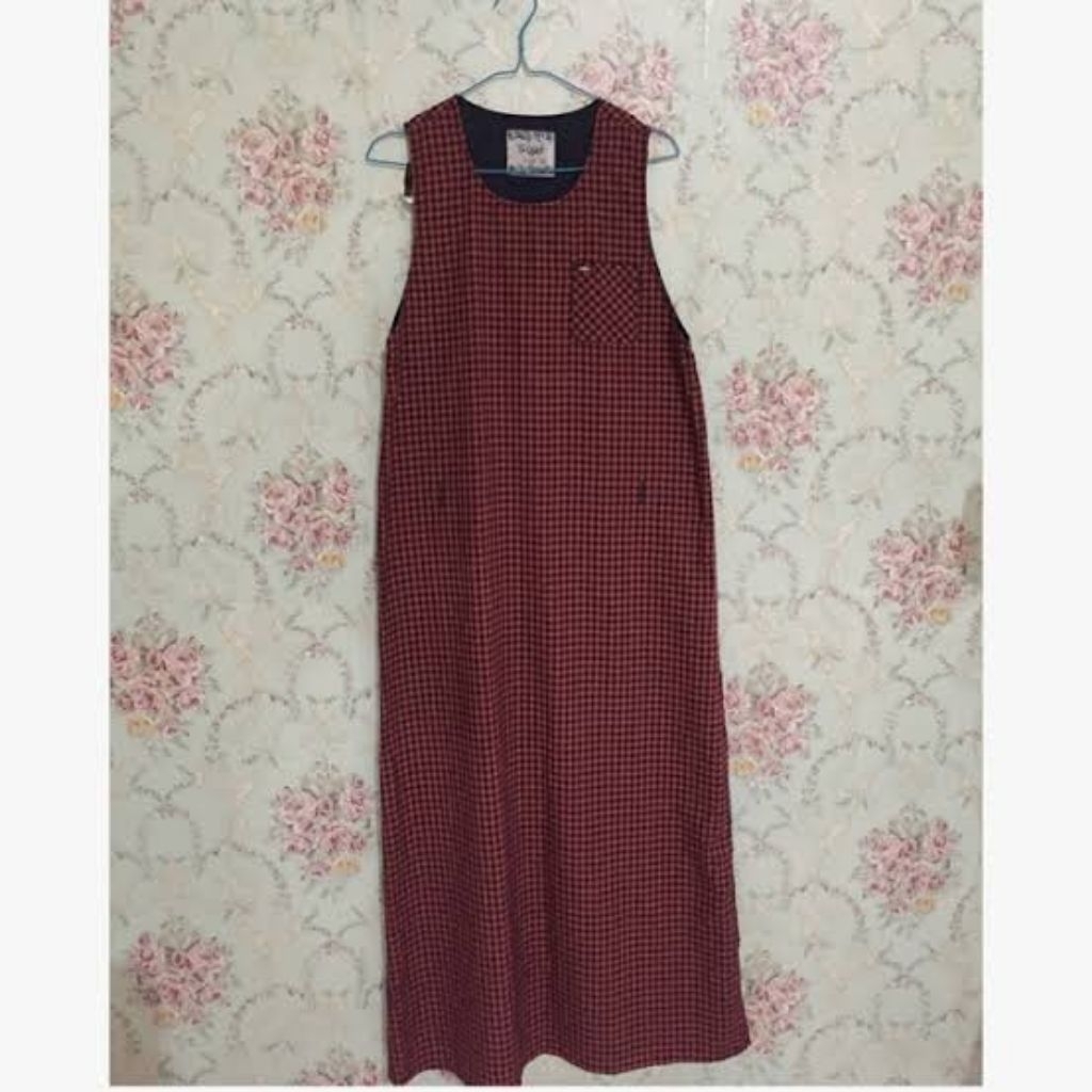 overall outer dress wanita brand triset