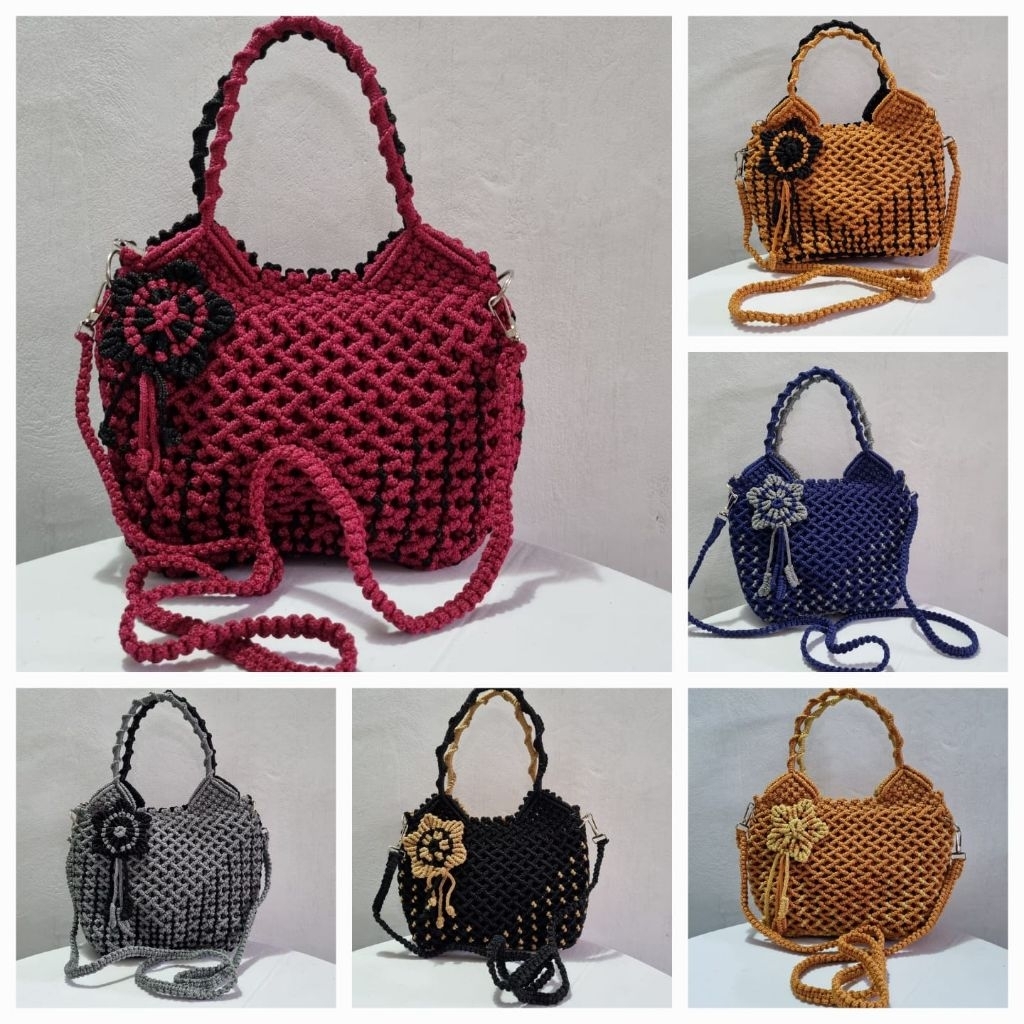 Tas slempang rajut wanita/tas wanita rajut slempang/tas wanita/ Tas kur slempang.