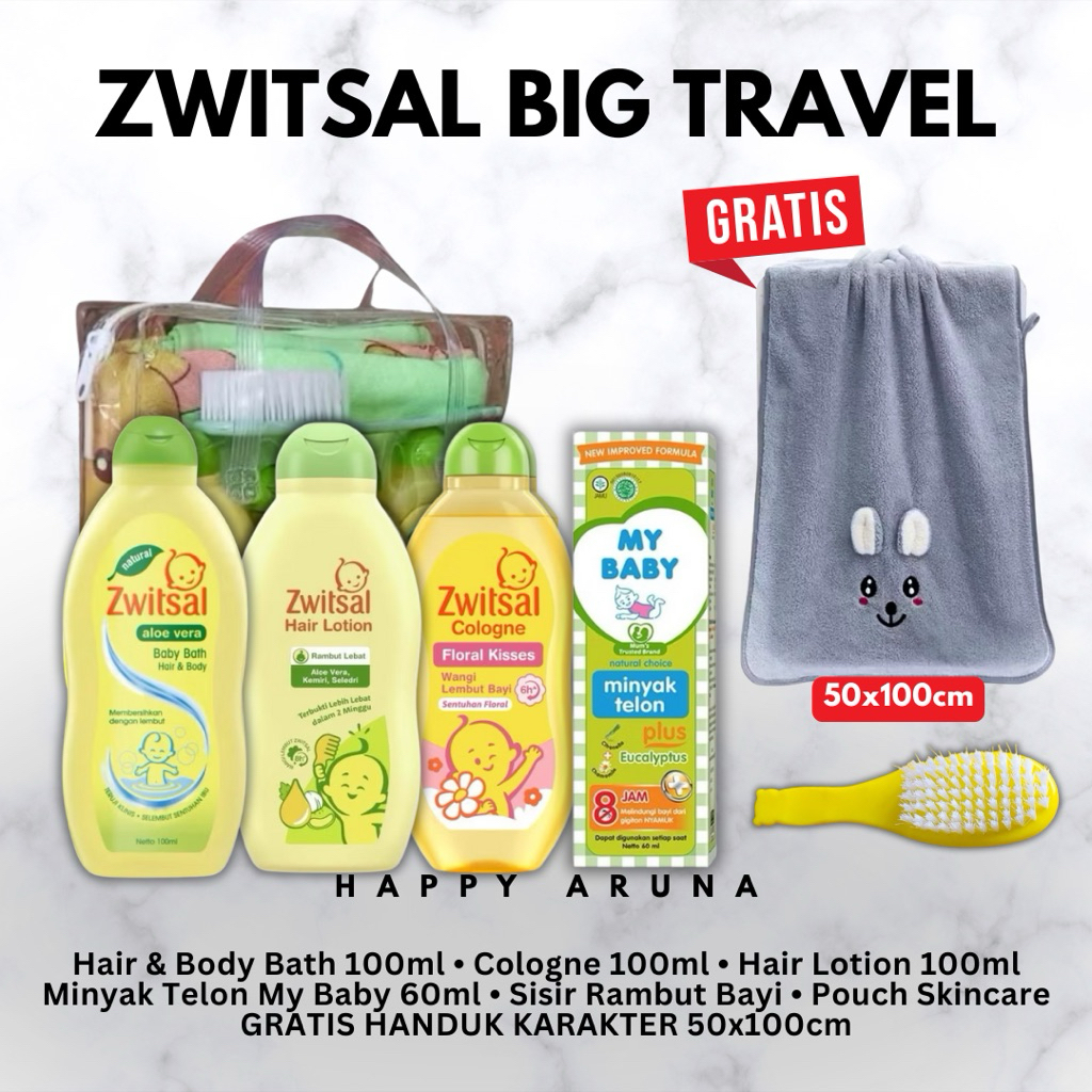 [BIG TRAVEL PACK] ZWITSAL BABY Paket Travel | Paket Lengkap Zwitsal
