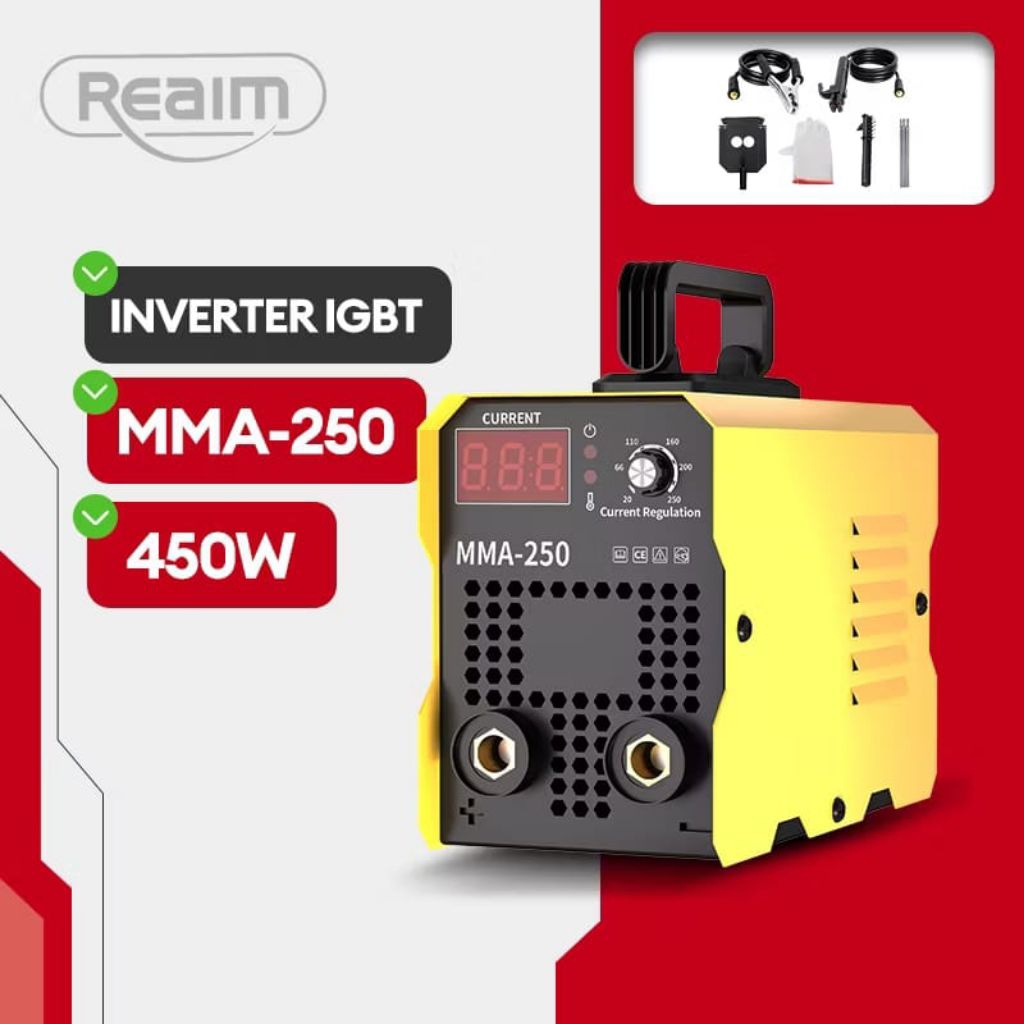 REAIM MESIN LAS MMA 250 LAS LISTRIK 450W WALDING MACHINE TRAF0