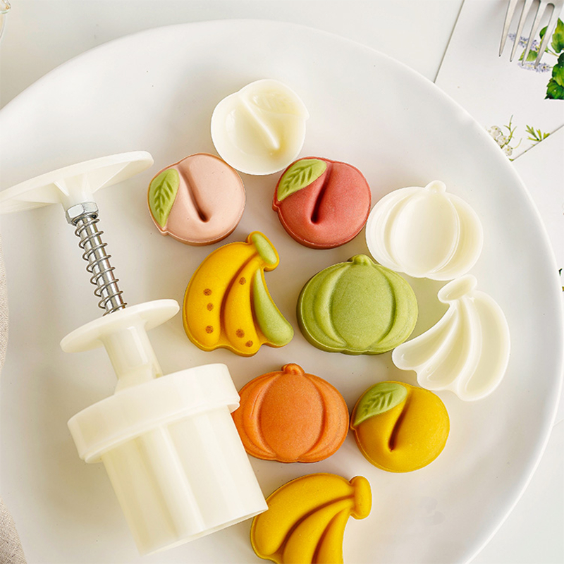 50g Kue Pisang Cetakan Cetakan Kue kering motif Pisang Cetakan Moon Cake Banana Mold