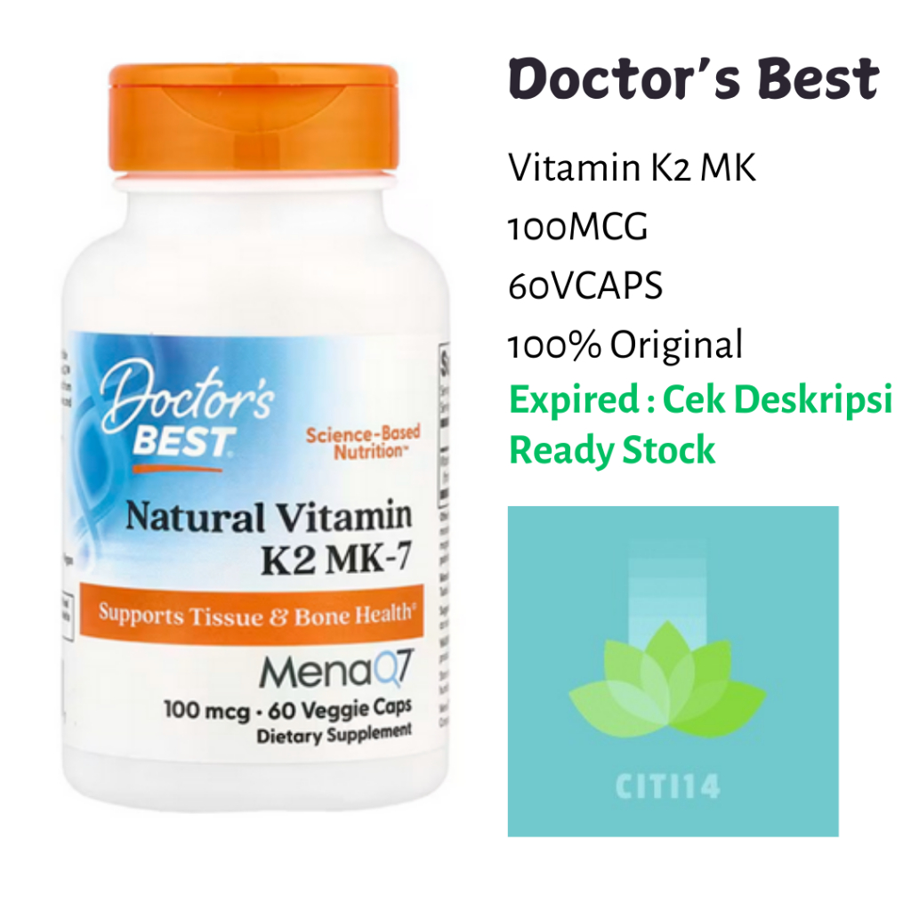 Doctor's Best Vitamin K2 MK7 100 MCG 60 VCaps Vit K2-MK7