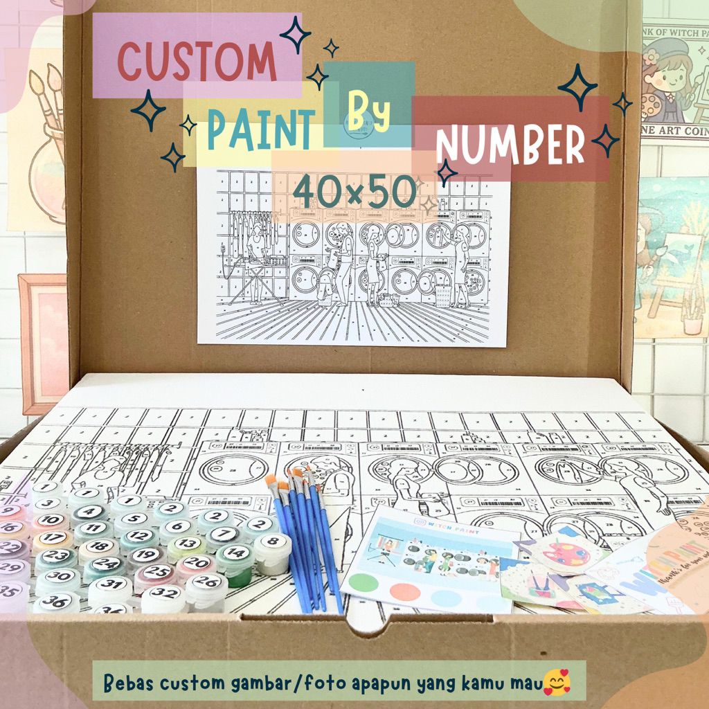 

Custom Paint By Number 40×50