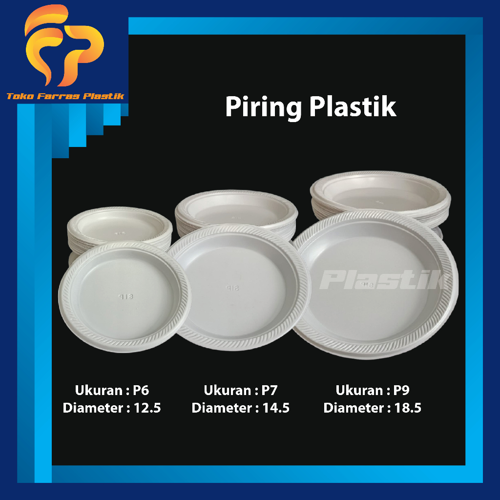 Piring Plastik Mika Putih Susu