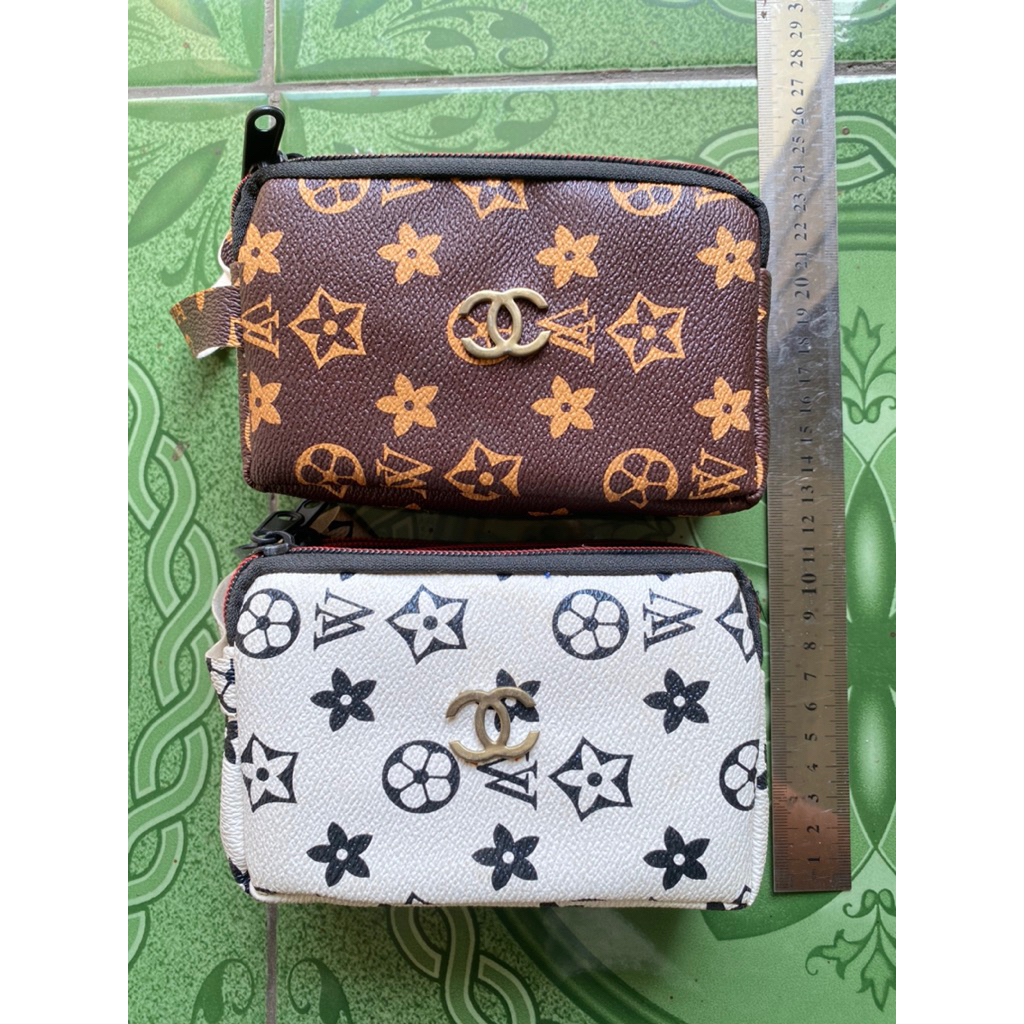 Dompet wanita 3 ruang resleting tali 15cm ||